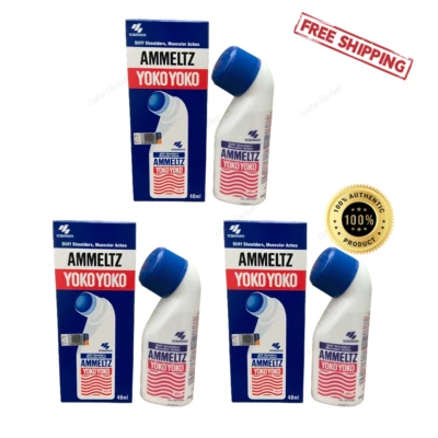 3 unidades Japón Ammeltz Yoko Yoko para alivio del dolor dolores musculares de hombro rígido 48 ml Foto 1 de 4