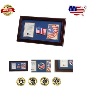 American Pride - Elegant 4x6 Picture Frame with Flag Medallion & Easel Back - Picture 1 of 7