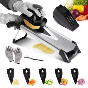 Rallador de verduras de acero inoxidable 5 en 1 rallador de cocina robot de cocina rallador multifunción - Imagen 1 de 9