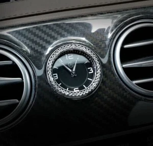 Bling Diamond Cut Crystal Dashboard Clock Alloy Ring Fits 14-20 W222 S500 S63 - Foto 1 di 1