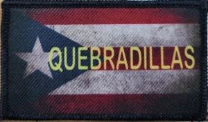 Puerto Rico Flag Patch Quebradillas W/ Hook & Loop Fastener Tactical II - Picture 1 of 1