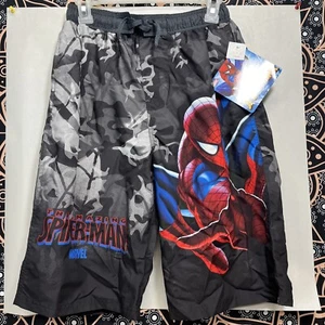 New With Tags 2008 MARVEL AMAZING SPIDER-MAN BOYS 14/16 Swim Shorts - Picture 1 of 6