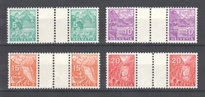 Switzerland ~ 1934 Landscapes - perf'd Gutter pairs, Zum# S43-S46 LH/* (B291) - Picture 1 of 2