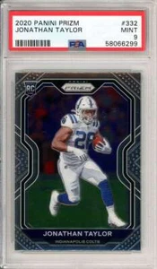 2020 Panini Prizm Jonathan Taylor RC #332 PSA 9 MINT Colts - Picture 1 of 2
