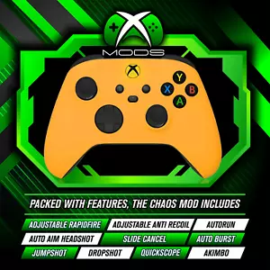 XBOX ONE SERIES RAPID FIRE CONTROLLER - CHAOS ANTI RECOIL MOD -Soft Touch Yellow - Picture 1 of 8