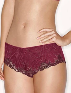 Wonderbra Refined Glamour Short Brief Size L 14 Cherry Berry Gold Knickers W031T - Picture 1 of 3
