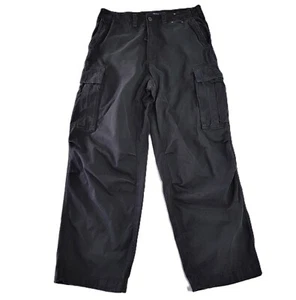 Abercrombie & Fitch pantaloni cargo larghi neri da uomo taglia 30x29 paracadutista militare - Foto 1 di 10