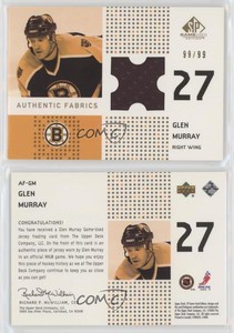 2002-03 SP Game Used Authentic Fabrics Gold /99 Glen Murray #AF-GM