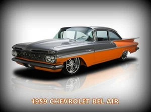 1959 Chevrolet Bel Air NEW Metal Sign: Pristine Hot Rod Restoration! - Picture 1 of 1