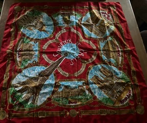 1980’s Paris City Souvenir De Paris Scarf Polyester Made In Italy Iconic Landmar - Picture 1 of 5