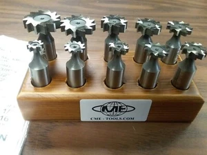 10pcs HSS Woodruff Key Cutter Set Straight Teeth 3/8, 1/2, 5/8, 3/4, 1" IN-GWC - Picture 1 of 5