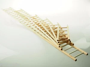 Wood Hamster Gerbil Mouse Bird Parrot Small Animals Ladder With Hooks 10" - 48" - Picture 1 of 5