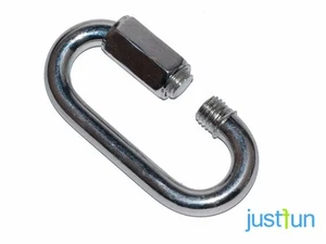 10 St. Karabinerhaken Feuerwehr Stahl verzinkt Karabiner Schraubkarabiner  - Picture 1 of 6