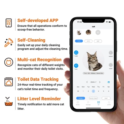 DVPETS Open-Top Design Extra Large Self cleaning Cat Litter Box 89.5L