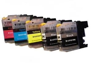 5 Tintenpatronen kompatibel mit Brother MFC-J470DW MFC4410DW MFC-J4510 LC123  - Picture 1 of 1