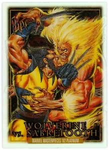 2024 Marvel Masterpieces '92 Platinum Wolverine vs Sabre Battle Spectrum Rainbow - Picture 1 of 2