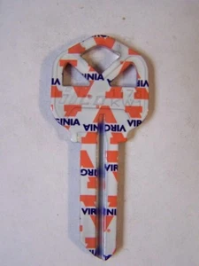 NCAA Virginia Cavaliers Kwikset KW1 Haus Schlüsselrohling - Bild 1 von 1
