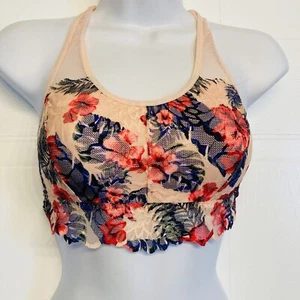 Sujetador Bralette Victoria's Secret Rosa Encaje Espalda Corredora Sin Forro Talla XS Tropical Floral - Imagen 1 de 10