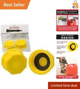 Solid Base Yellow Gas Can Cap - Coarse Thread Design for Safe Fuel Transport - Picture 1 of 7