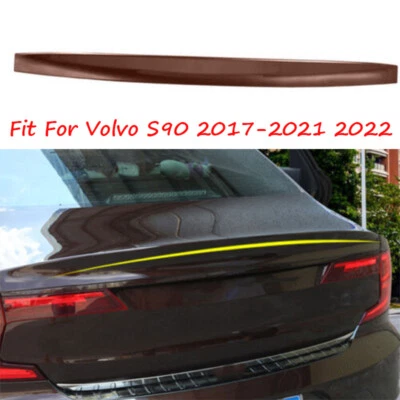 ABS Brown Rear Spoiler Tail Trunk Lip Wing Bar Car For Volvo S90 2017-2022 - Image 1 of 4