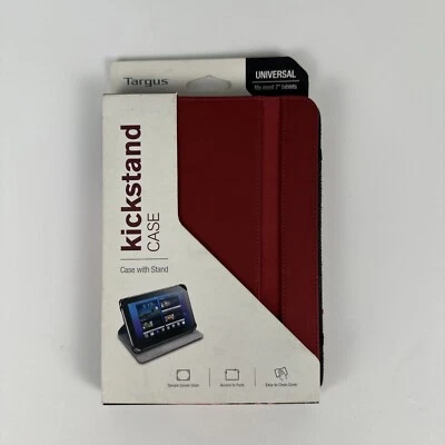Kickstand Case with Stand Targus Universal Fits Most 7" Tablets Red NEW - Image 1 of 4