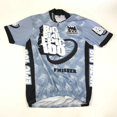 Camiseta deportiva Big Bear Epic Cycle talla grande L ritmo azul blanco 3/4 cremallera adulto hombre Foto 1 de 4