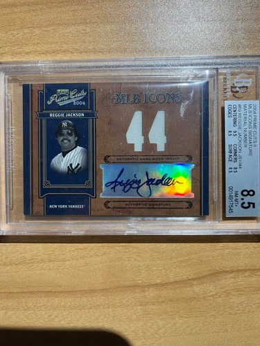 2004 PRIME CUTS MLB ICON SIGNATURE REGGIE JACKSON AUTO/JERSEY 4/44 2004 ...