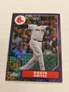 2022 TOPPS DAVID ORTIZ 68/75 SILVER PACK 1987 PURPLE REFRACTOR RED SOX SP - Picture 1 of 2