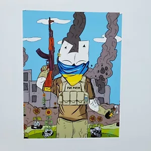 Russia Vladimir Putin guerra ucraina arte originale di graffiti artista new york PUKE - Foto 1 di 5