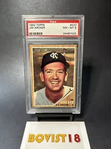 1962 TOPPS # 433 JIM ARCHER PSA 8 INV 898019 - Picture 1 of 1
