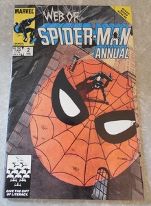 WEB OF SPIDER-MAN ANNUAL #2, 1985, BLACK SUIT, MARVEL COMICS, 1985, 9.4 NM! - Picture 1 of 2