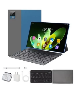 New Tablet 10. 1 inch 8G+256G ROM Android 12 Wifi 5G/4G Dual SIM Bundle Keyboard - Picture 1 of 24
