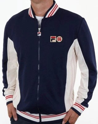 Fila Vintage Mk1 Settanta Twin Badge Track Top Navy/gardenia/red - Image 1 of 4