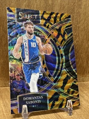 2023-24 Panini Select - Premier Level Domantas Sabonis #176 Tiger Stripes Prizm - Image 1 of 4