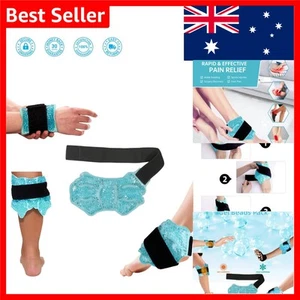 Microwaveable Ice Gel Pack Ankle Wrap - Comfort for Swollen Feet & Tendonitis - Picture 1 of 11