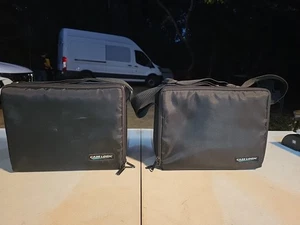 2 Case Logic CD Black Storage Carrying Case Bag 30 CDs W/ Strap Black Zipper Vtg - Picture 1 of 14