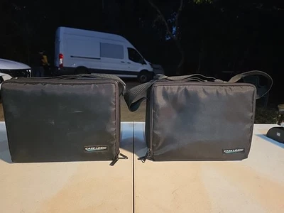 2 Case Logic CD Black Storage Carrying Case Bag 30 CDs W/ Strap Black Zipper Vtg - Image 1 of 4