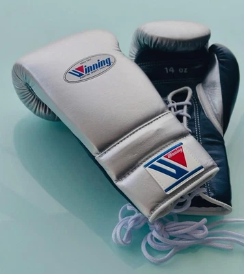 MMA Boxing Gloves Winning Lace up Sparring Gloves In Cowhide Leather 8oz to 16oz - Image 1 of 2