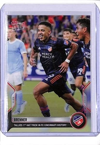 2022 TOPPS NOW MLS #107 BRENNER - PRINT RUN 256 - TALLIES 1ST HAT TRICK! - Picture 1 of 2