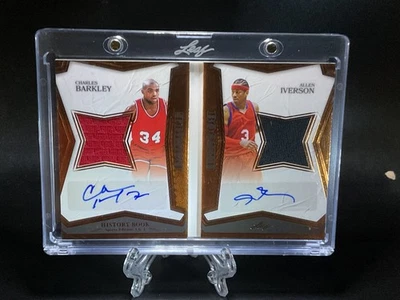2025 Leaf History Book - Charles Barkley - Allen Iverson /15 double booked auto - Image 1 of 4