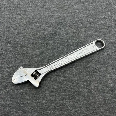 Chave ajustável vintage RIDGID Tools 8" nº. 708 Ridge Tool Co. Fabricado nos EUA - Imagem 1 de 4