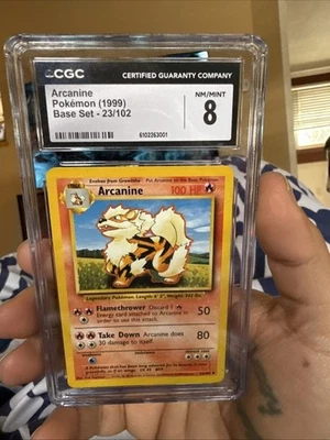 CGC 8 NM/Mint Arcanine Base Set Uncommon Pokemon 23/102 - Image 1 of 2