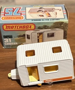 Matchbox Lesney Superfast MB31 Caravan Camper Trailer Box, Excel Shape Free Sh - Picture 1 of 5