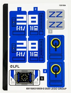LEGO STICKER SHEET ONLY 75293 RESISTANCE I-TS TRANSPORT from set New - Picture 1 of 1