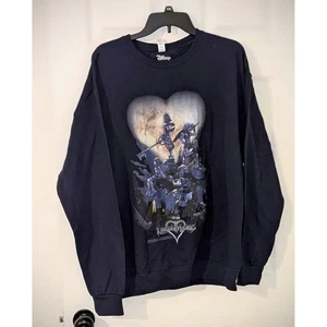 Felpa grafica Disney Kingdom Hearts manica lunga grande blu navy magia - Foto 1 di 9