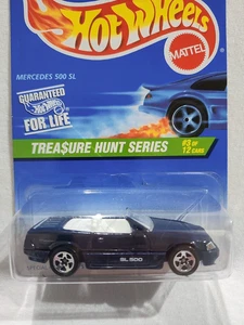 Hot Wheels Treasure Hunt Series Mercedes 500 SL #3 Black 1996 - Picture 1 of 8