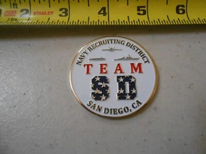 RARE NAVY RECRUITING DISCTRICT SAN DIEGO NRD MILITARY CHALLENGE COIN USN - Picture 1 of 3