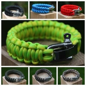 Ganzoo® Paracord Survival Armband - verstellbarer Verschluss Überleben 7 Farben - Bild 1 von 15