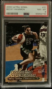 2000 Ultra WNBA #21 BECKY HAMMON PSA 8 Rookie RC Spurs