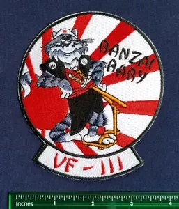 BANZAI BABY IN PERFETTE CONDIZIONI -111 TOMCAT US Navy Fighter Squadron toppa militare in perfette condizioni - Foto 1 di 5